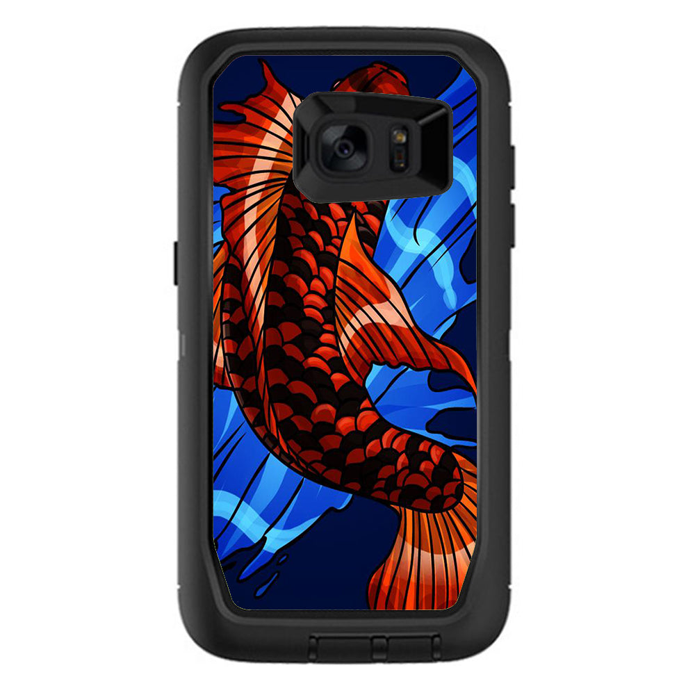  Koi Fish Traditional Otterbox Defender Samsung Galaxy S7 Edge Skin