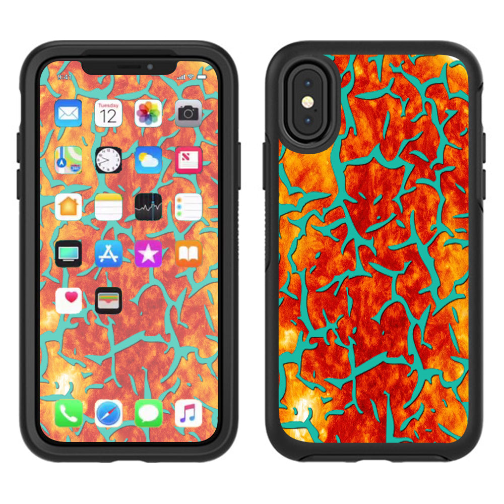  Kobe Design Orange Blue Otterbox Defender Apple iPhone X Skin