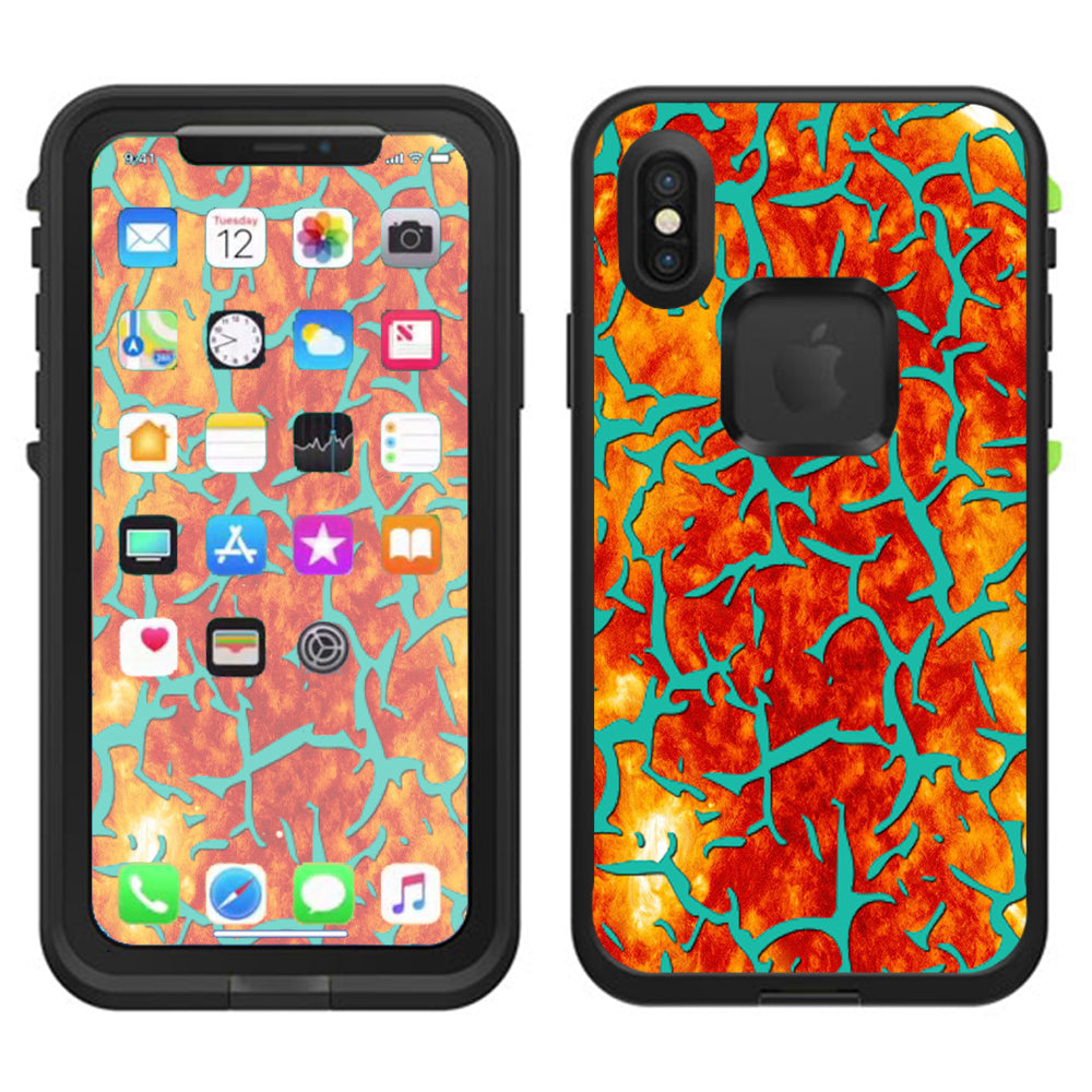  Kobe Design Orange Blue Lifeproof Fre Case iPhone X Skin