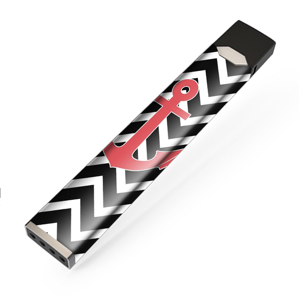  Black Chevron With Rose Anchor JUUL Skin