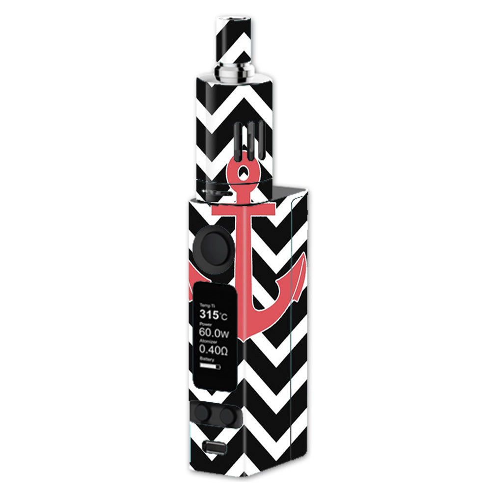  Black Chevron With Rose Anchor Joyetech Evic VTC Mini Skin