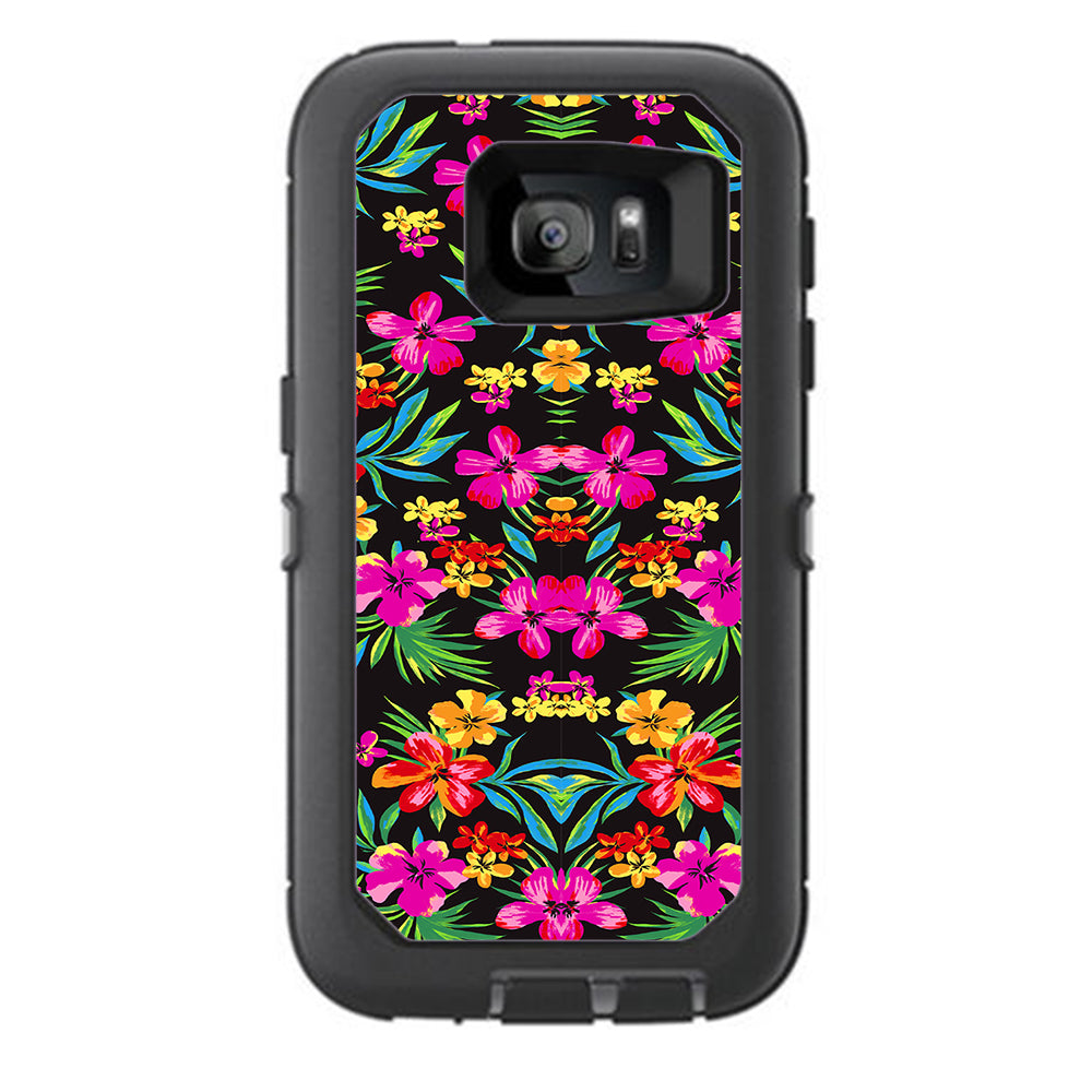  Tropical Flowers, Hawaii Otterbox Defender Samsung Galaxy S7 Skin
