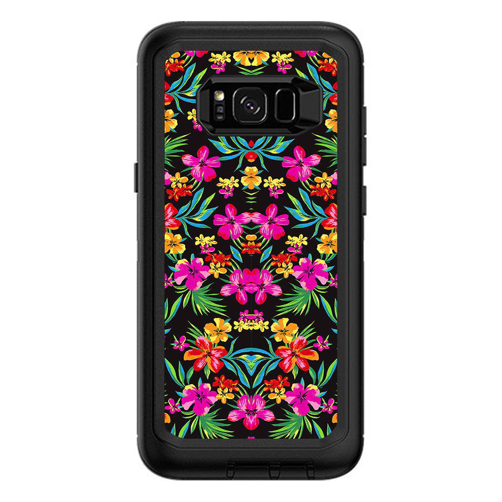  Tropical Flowers, Hawaii Otterbox Defender Samsung Galaxy S8 Plus Skin
