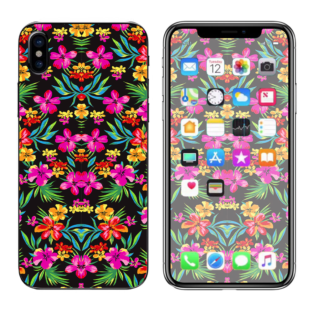  Tropical Flowers, Hawaii Apple iPhone X Skin