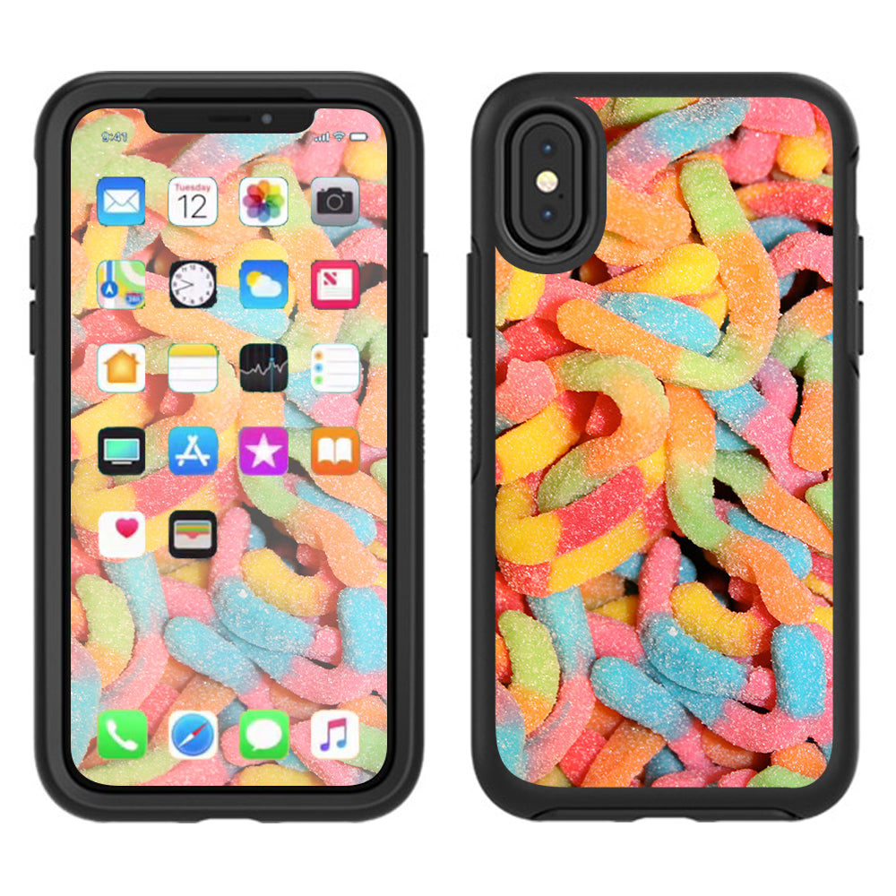  Gummy Worms Otterbox Defender Apple iPhone X Skin