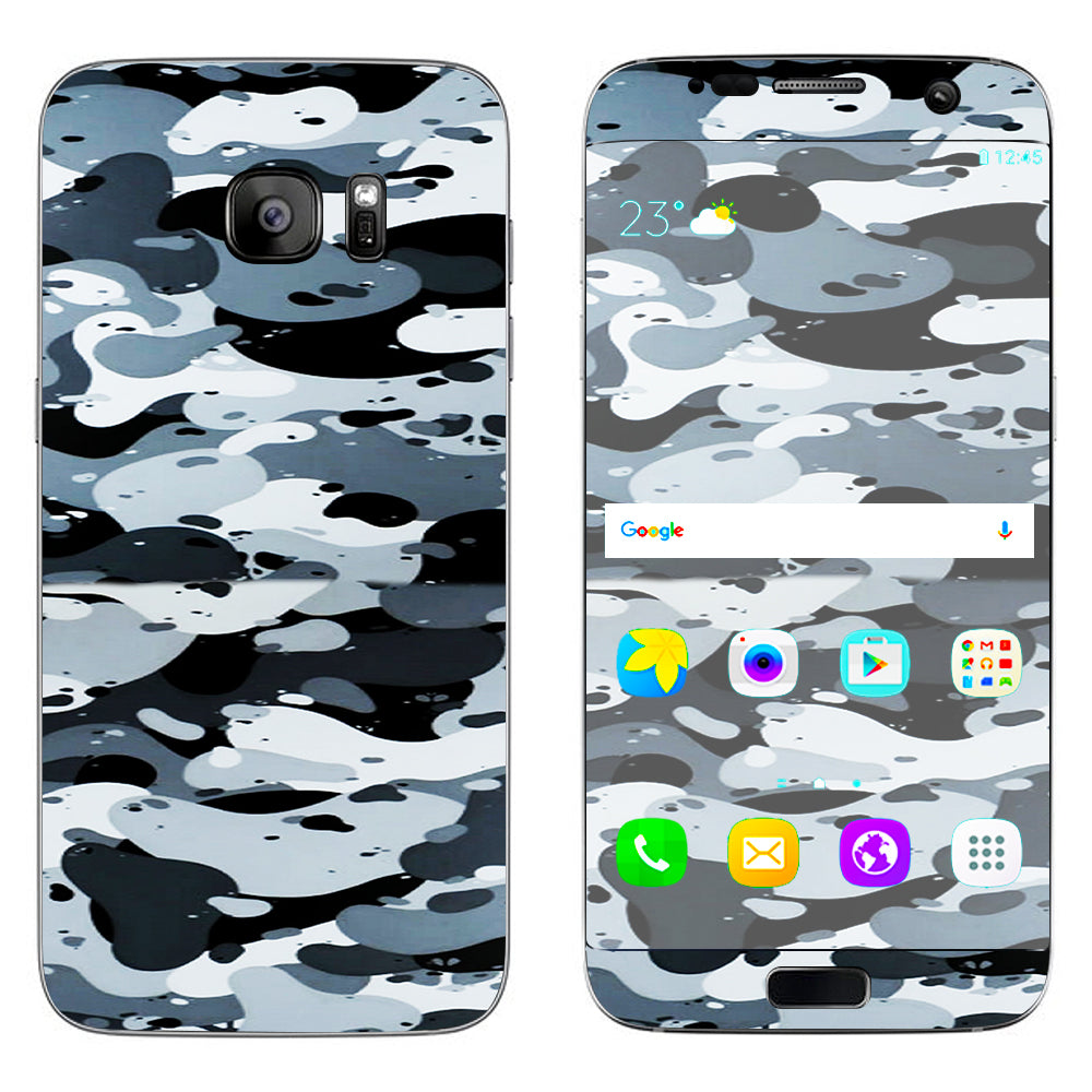  Grey Camouflage, Winter Camo Samsung Galaxy S7 Edge Skin