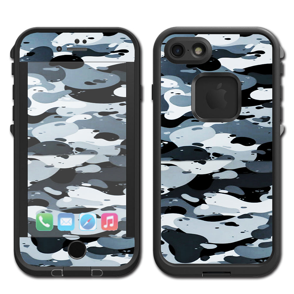  Grey Camouflage, Winter Camo Lifeproof Fre iPhone 7 or iPhone 8 Skin