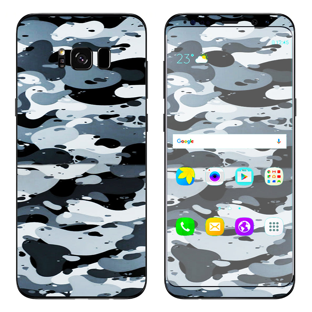  Grey Camouflage, Winter Camo Samsung Galaxy S8 Skin