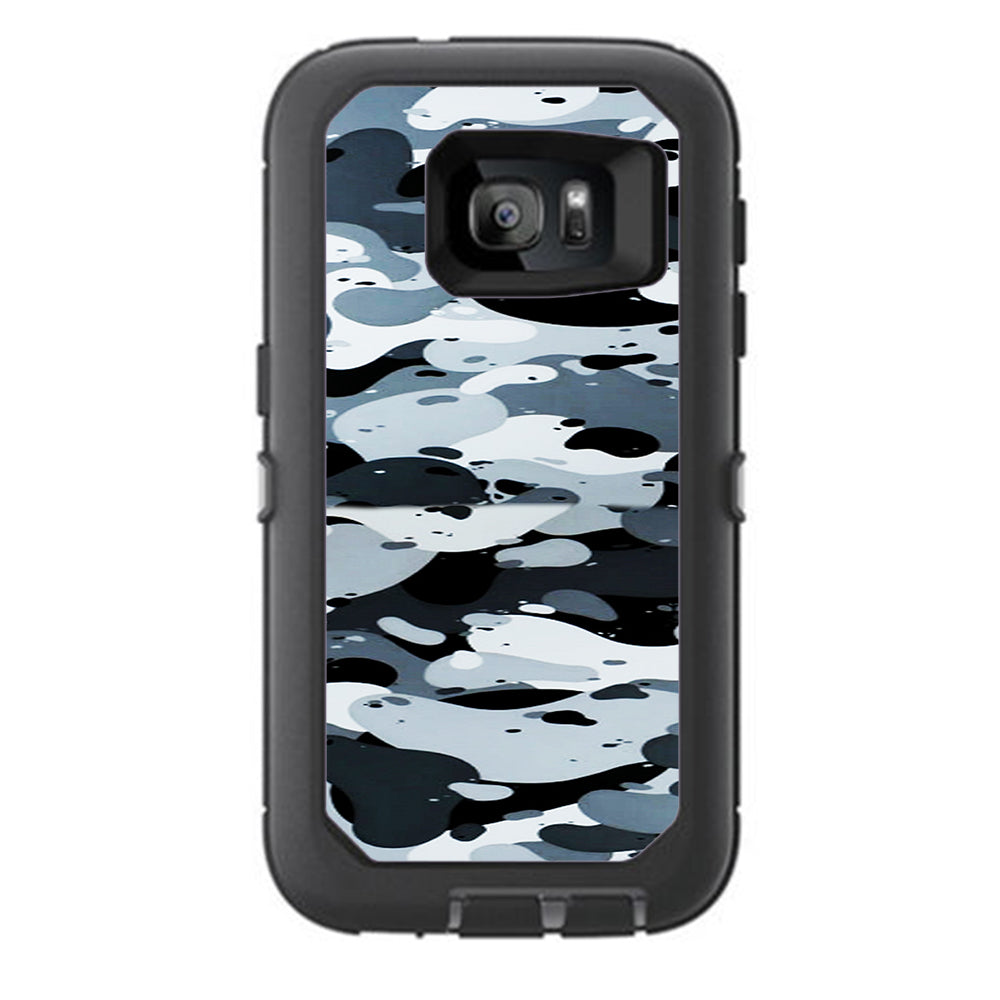  Grey Camouflage, Winter Camo Otterbox Defender Samsung Galaxy S7 Skin