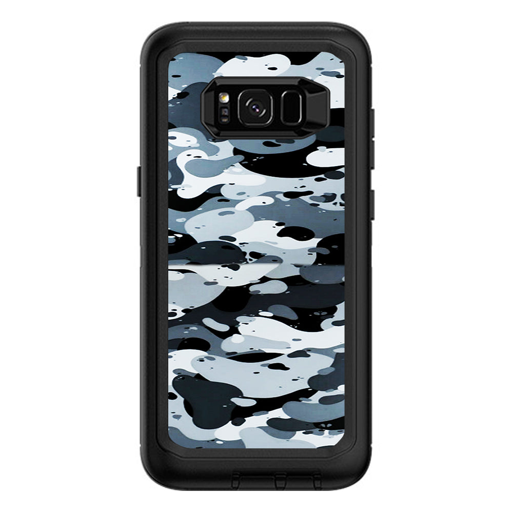  Grey Camouflage, Winter Camo Otterbox Defender Samsung Galaxy S8 Plus Skin