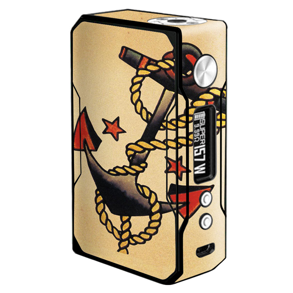 Skin Decal for Voopoo Drag 157W Vape Mod / Tattoo Anchor, Traditional Art itsaskin.com Skin Decal for Voopoo Drag 157W Vape Mod / Tattoo Anchor, Traditional Art itsaskin.com