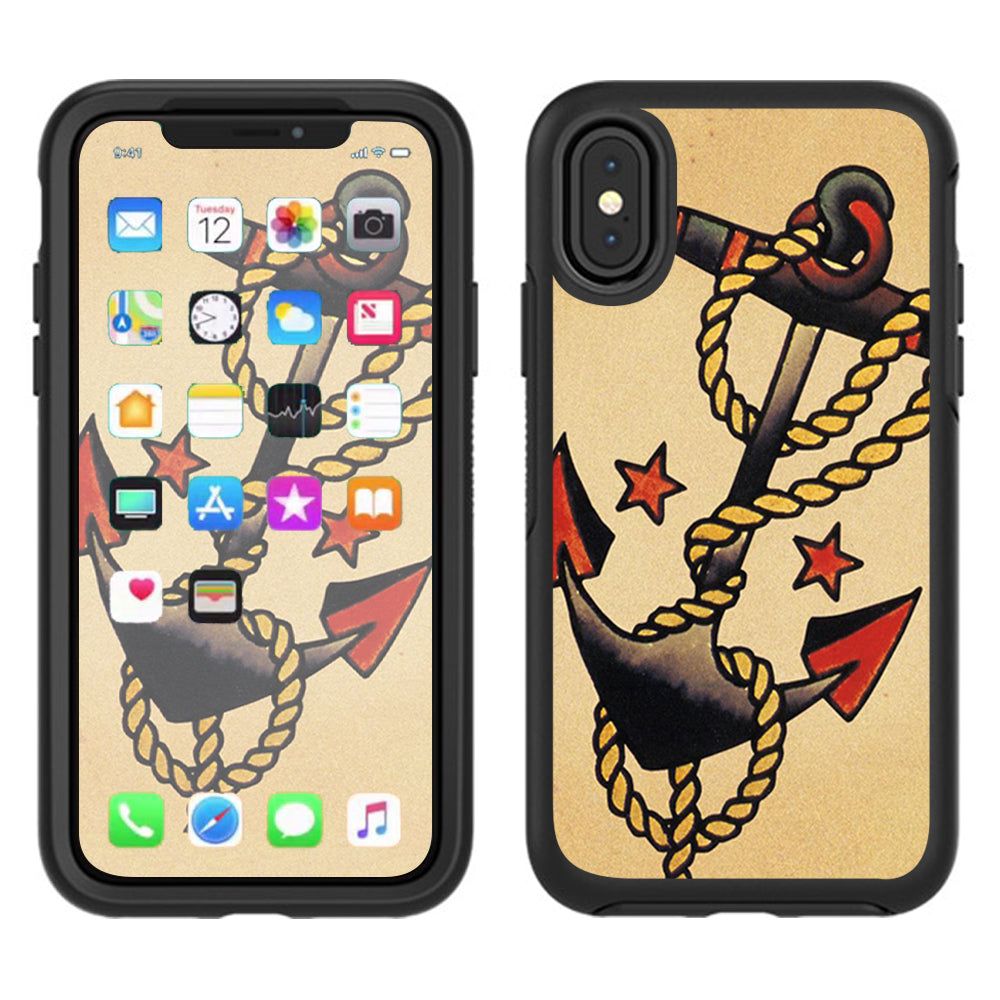  Tattoo Anchor, Traditional Art Otterbox Defender Apple iPhone X Skin
