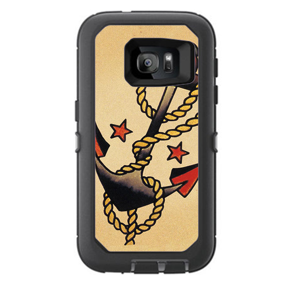  Tattoo Anchor, Traditional Art Otterbox Defender Samsung Galaxy S7 Skin