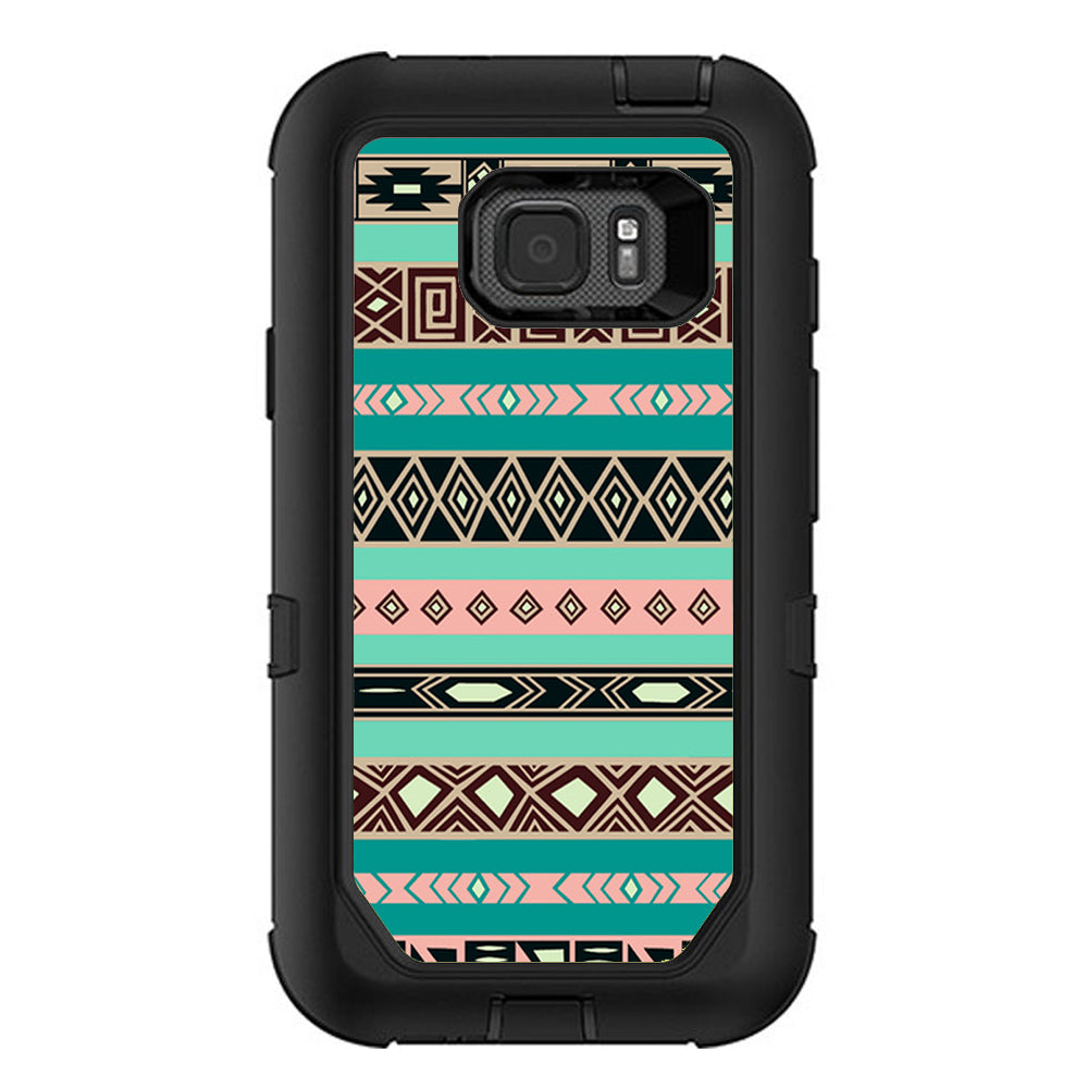  Aztec Turquoise Otterbox Defender Samsung Galaxy S7 Active Skin