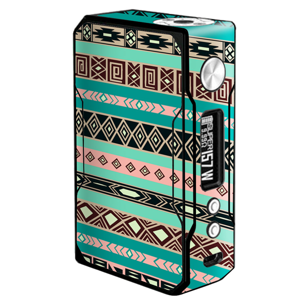 Skin Decal for Voopoo Drag 157W Vape Mod / Aztec Turquoise itsaskin.com Skin Decal for Voopoo Drag 157W Vape Mod / Aztec Turquoise itsaskin.com
