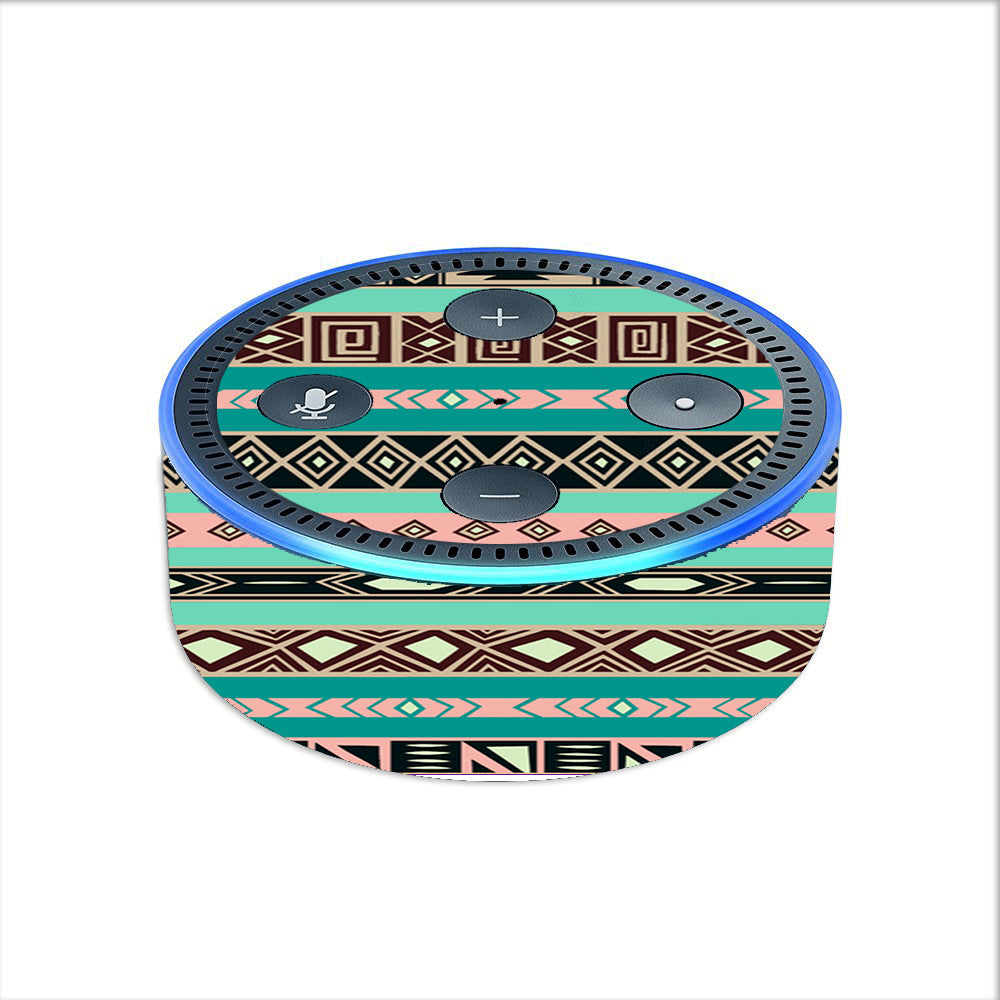  Aztec Turquoise Amazon Echo Dot 2nd Gen Skin