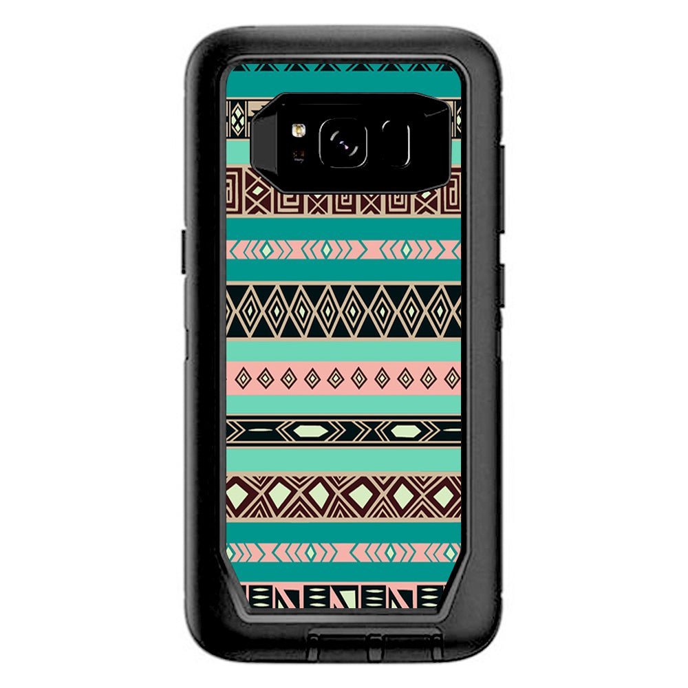  Aztec Turquoise Otterbox Defender Samsung Galaxy S8 Skin