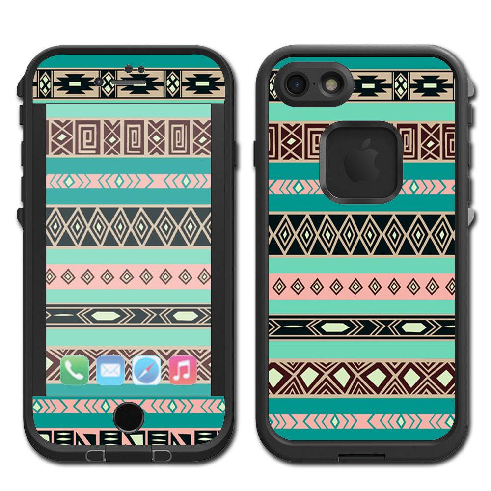  Aztec Turquoise Lifeproof Fre iPhone 7 or iPhone 8 Skin