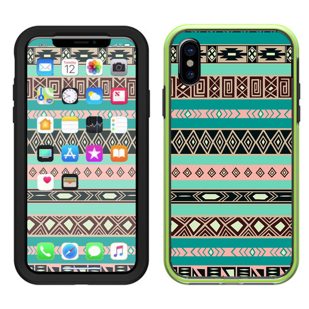 Aztec Turquoise Lifeproof Slam Case iPhone X Skin