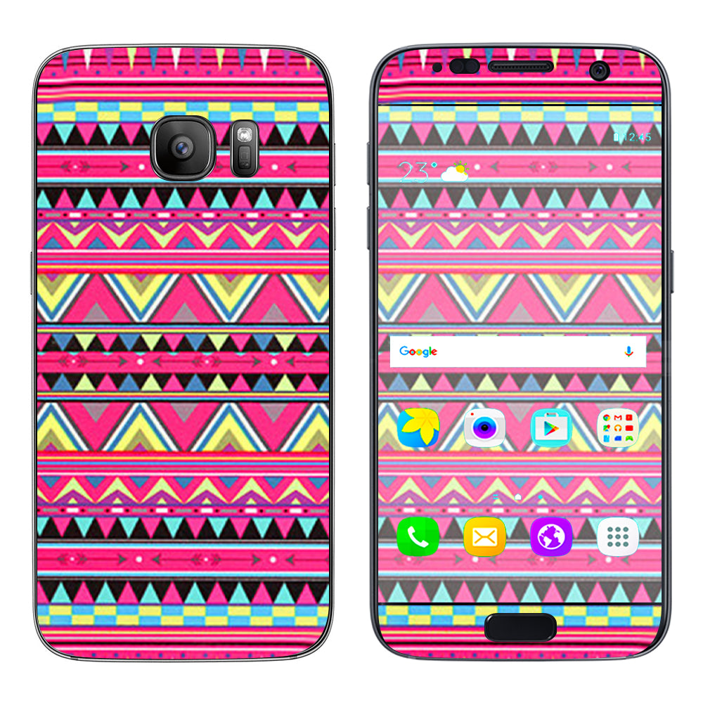  Aztec Pink Samsung Galaxy S7 Skin