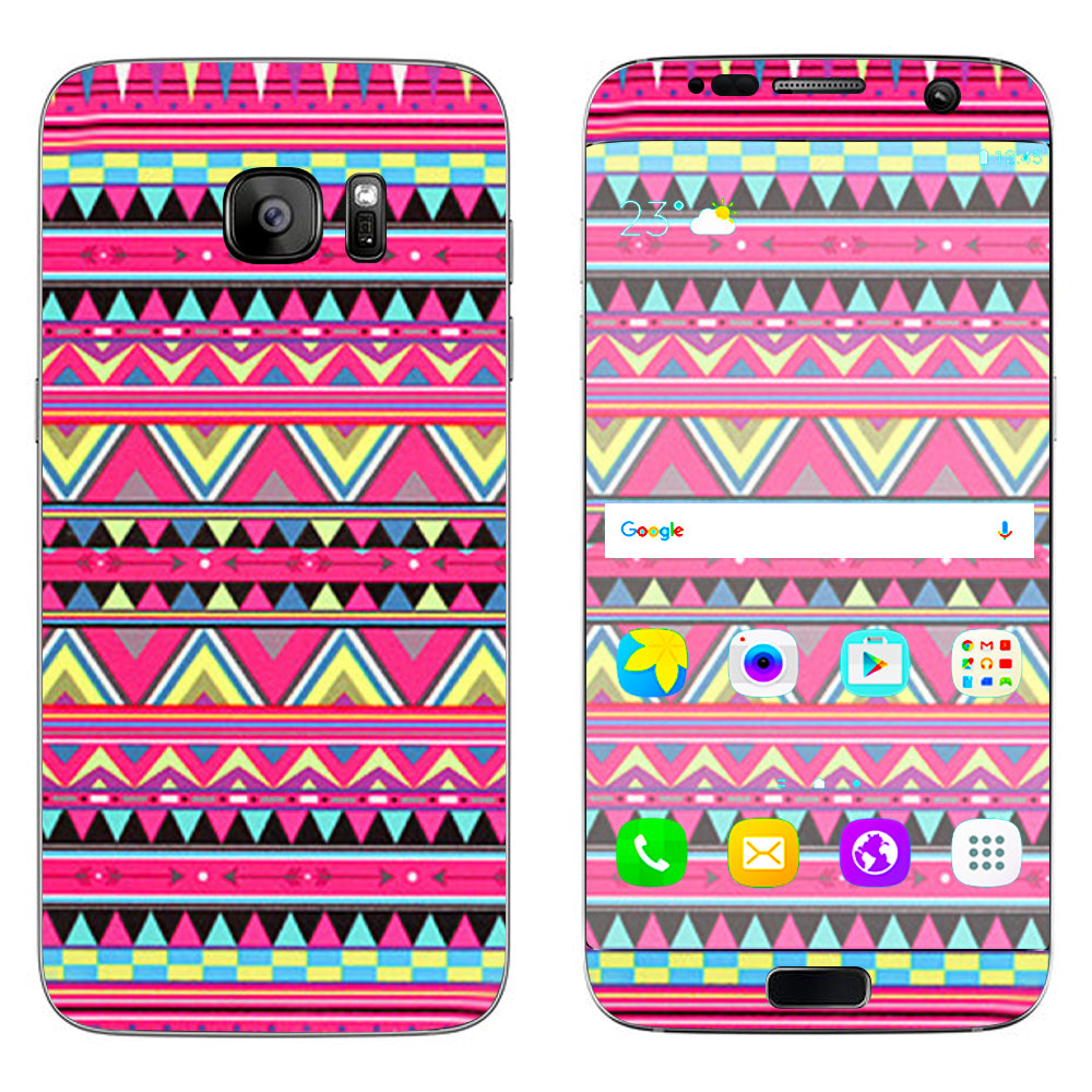  Aztec Pink Samsung Galaxy S7 Edge Skin