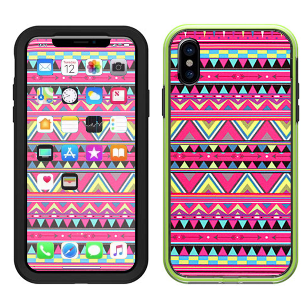  Aztec Pink Lifeproof Slam Case iPhone X Skin