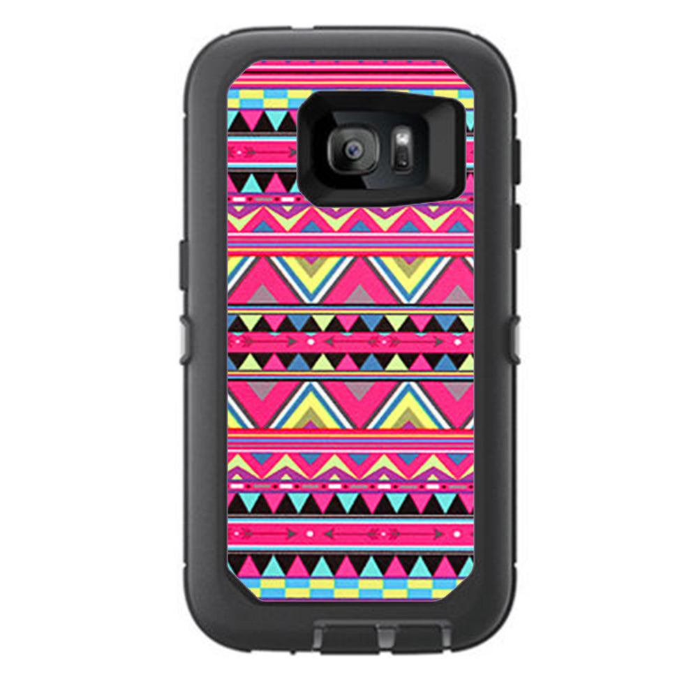  Aztec Pink Otterbox Defender Samsung Galaxy S7 Skin