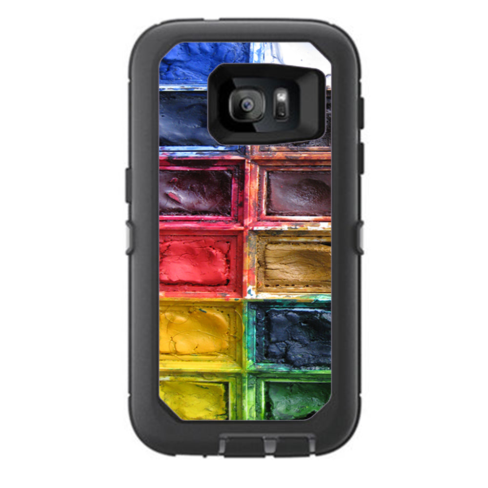  Watercolor Tray Artist Painter Otterbox Defender Samsung Galaxy S7 Skin