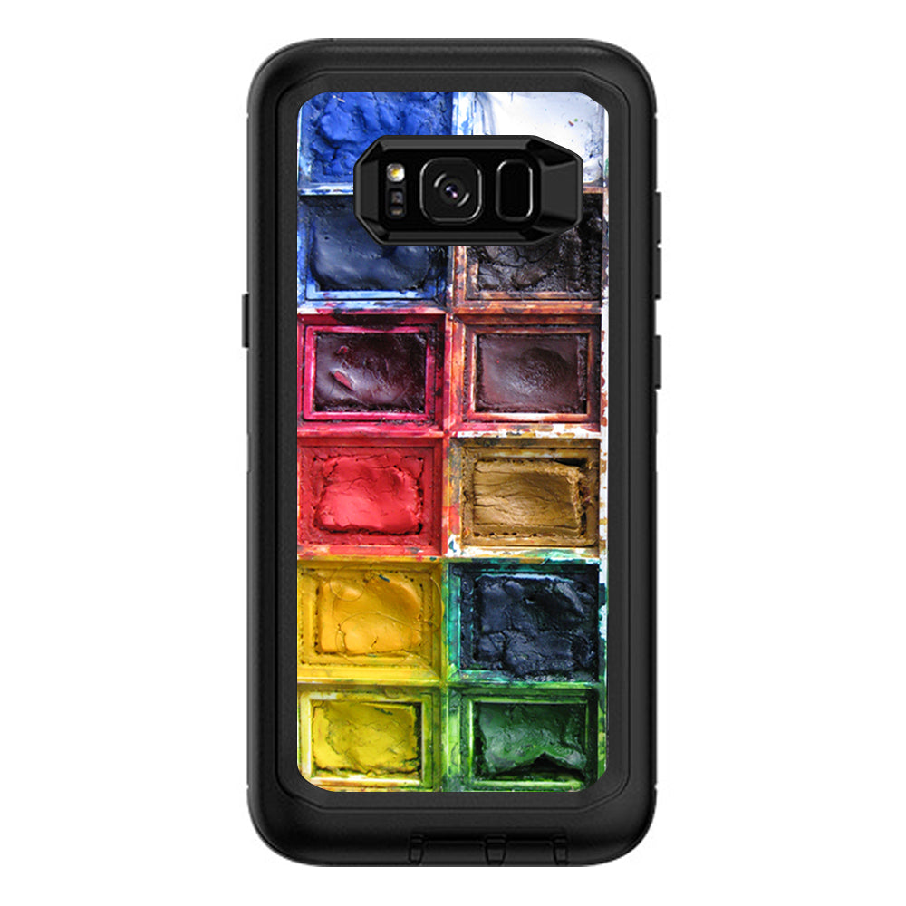  Watercolor Tray Artist Painter Otterbox Defender Samsung Galaxy S8 Plus Skin
