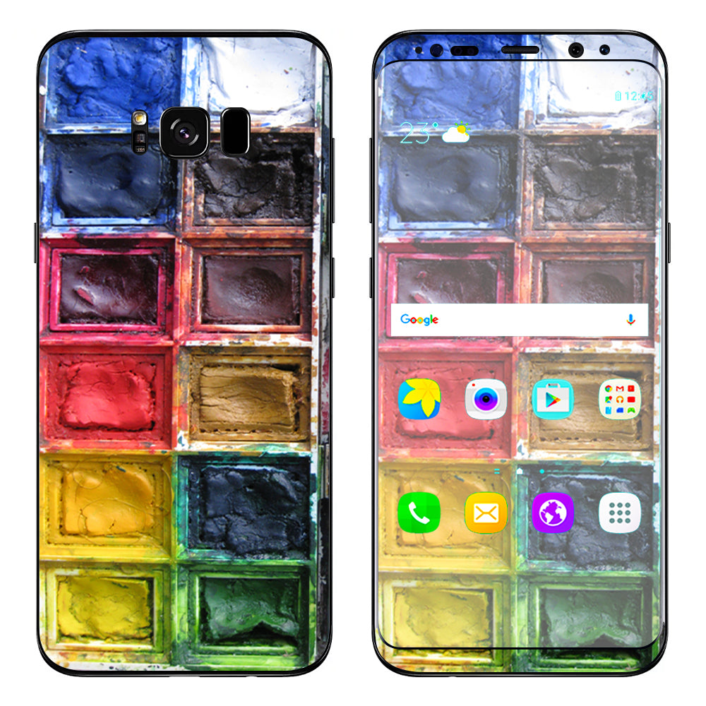  Watercolor Tray Artist Painter Samsung Galaxy S8 Skin