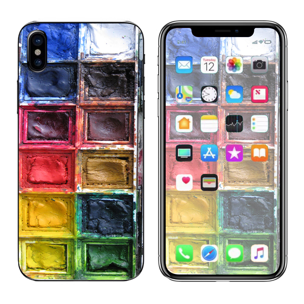  Watercolor Tray Artist Painter Apple iPhone X Skin