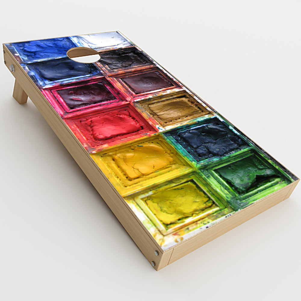 Watercolor Tray Artist Painter Cornhole Game Boards  Skin