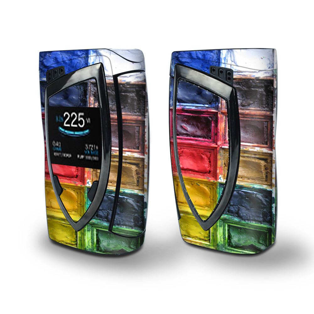 Skin Decal Vinyl Wrap for Smok Devilkin Kit 225w Vape (includes TFV12 Prince Tank Skins) skins cover / Watercolor Tray artist painter
