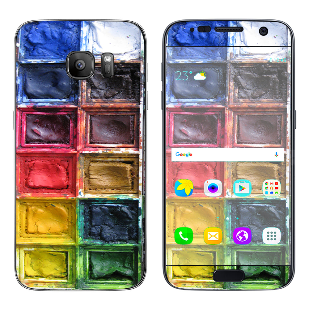  Watercolor Tray Artist Painter Samsung Galaxy S7 Skin