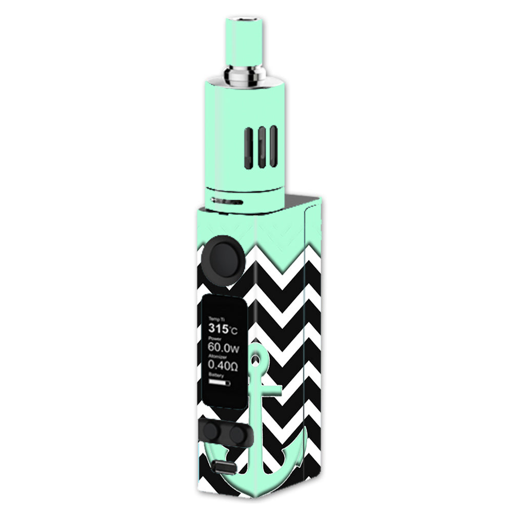  Teal  Black Chevron  Anchor Joyetech Evic VTC Mini Skin