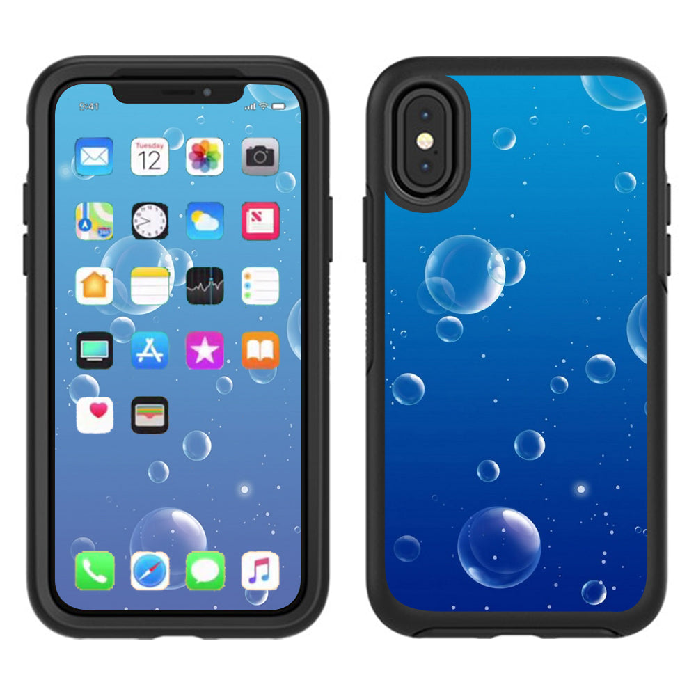  Water Bubbles Otterbox Defender Apple iPhone X Skin