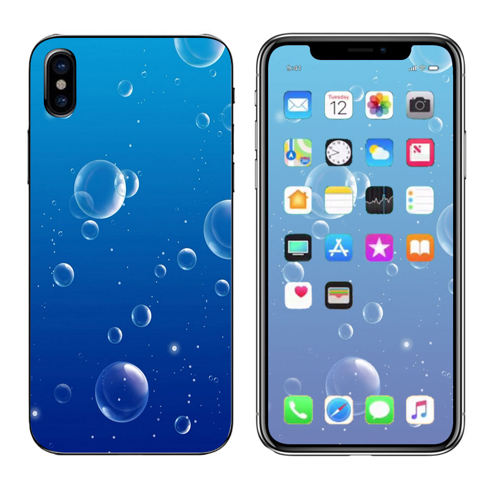  Water Bubbles Apple iPhone X Skin