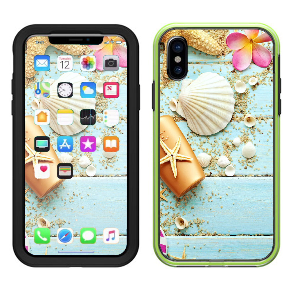  Seashell Lifeproof Slam Case iPhone X Skin