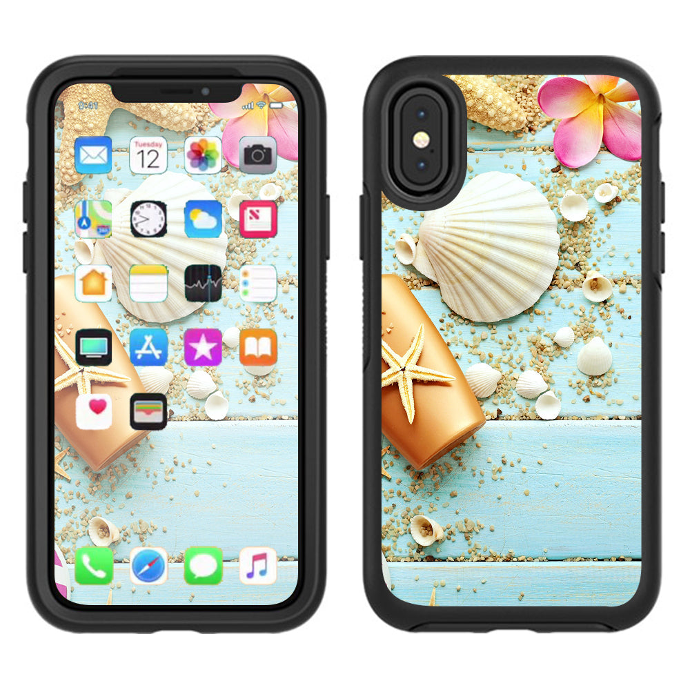  Seashell Otterbox Defender Apple iPhone X Skin