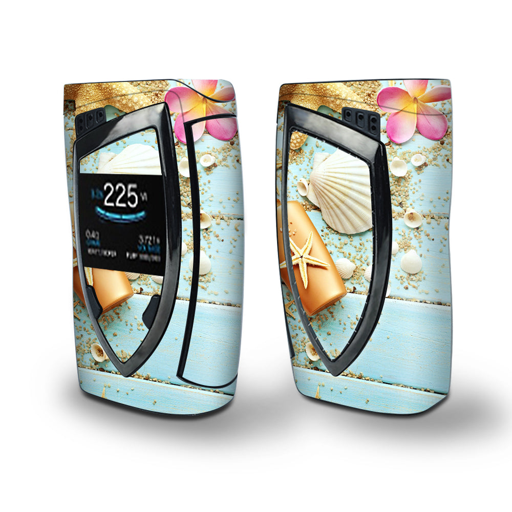 Skin Decal Vinyl Wrap for Smok Devilkin Kit 225w Vape (includes TFV12 Prince Tank Skins) skins cover/ Seashell