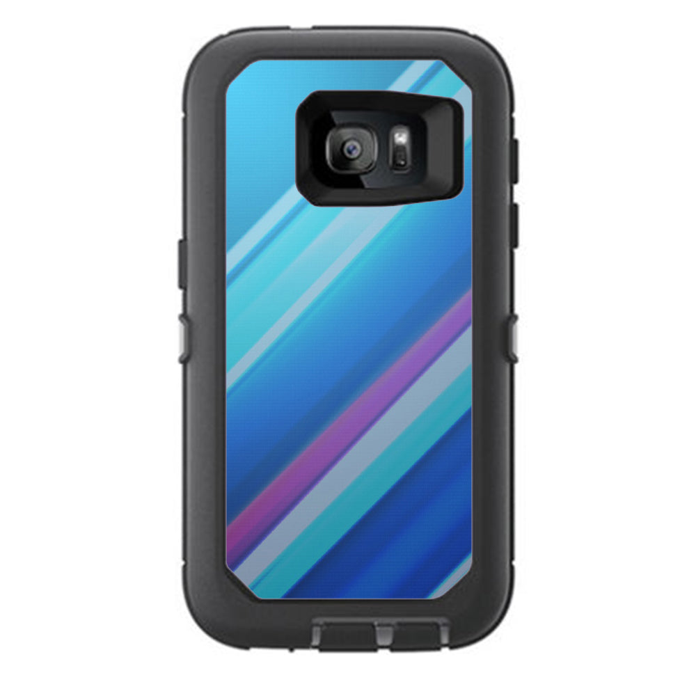  Blue Lines Otterbox Defender Samsung Galaxy S7 Skin