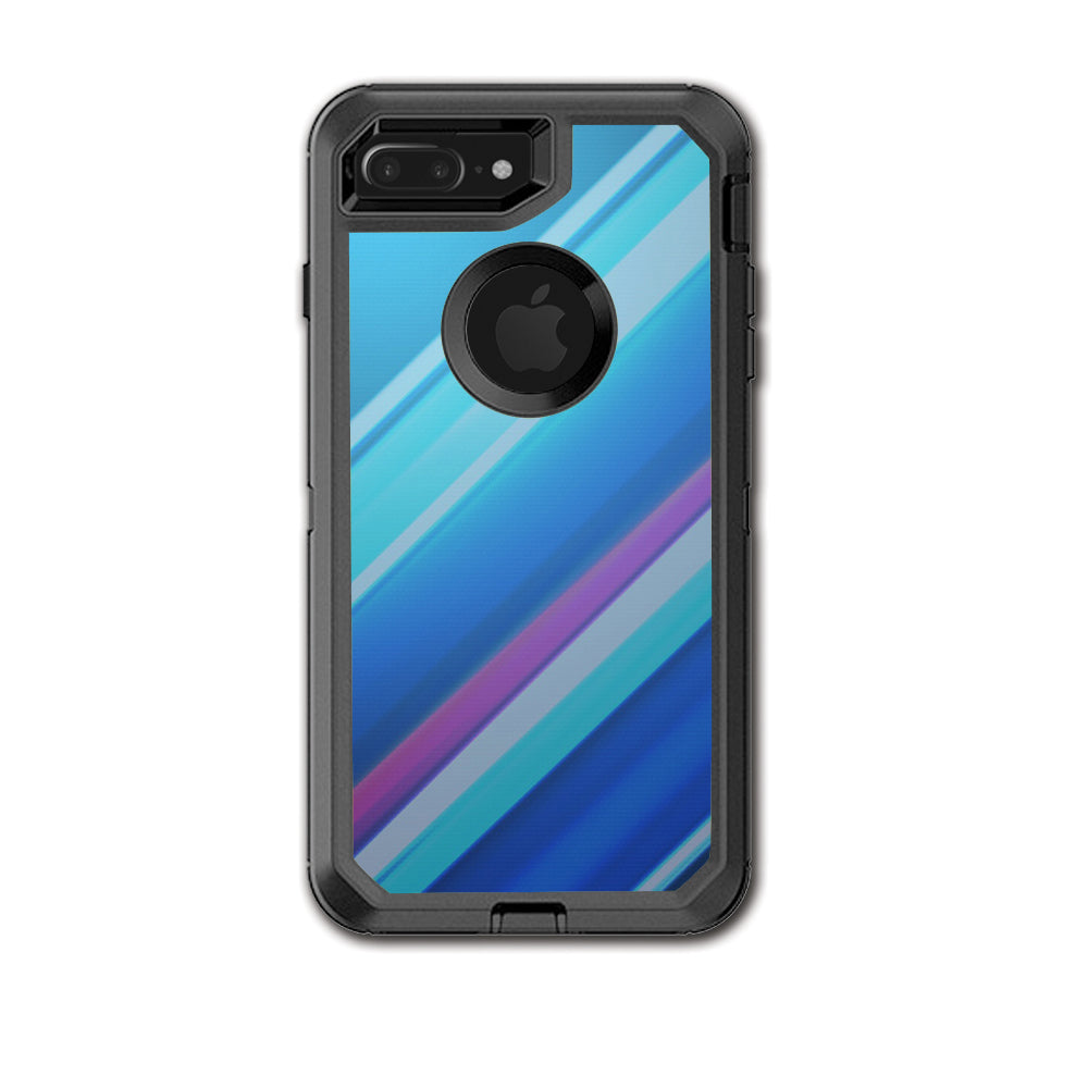  Blue Lines Otterbox Defender iPhone 7+ Plus or iPhone 8+ Plus Skin