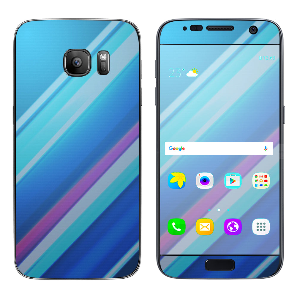  Blue Lines Samsung Galaxy S7 Skin