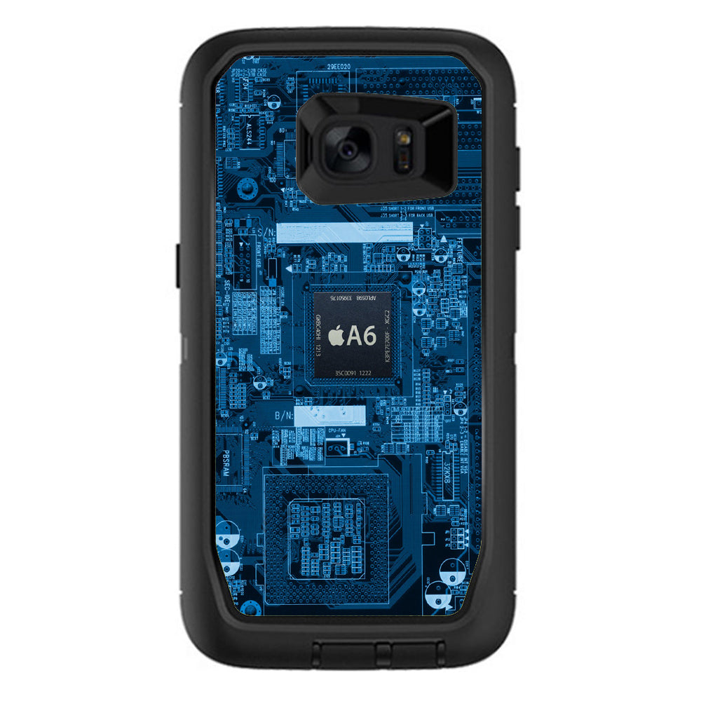  Circuit2 Blue Otterbox Defender Samsung Galaxy S7 Edge Skin