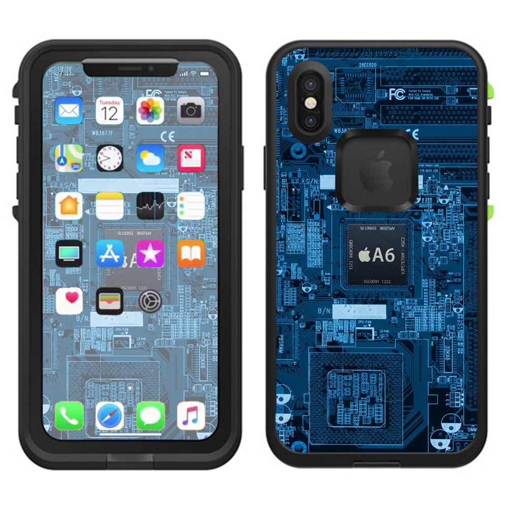  Circuit2 Blue Lifeproof Fre Case iPhone X Skin