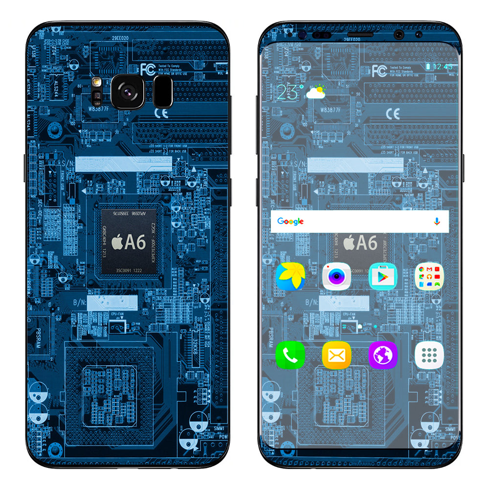  Circuit2 Blue Samsung Galaxy S8 Skin