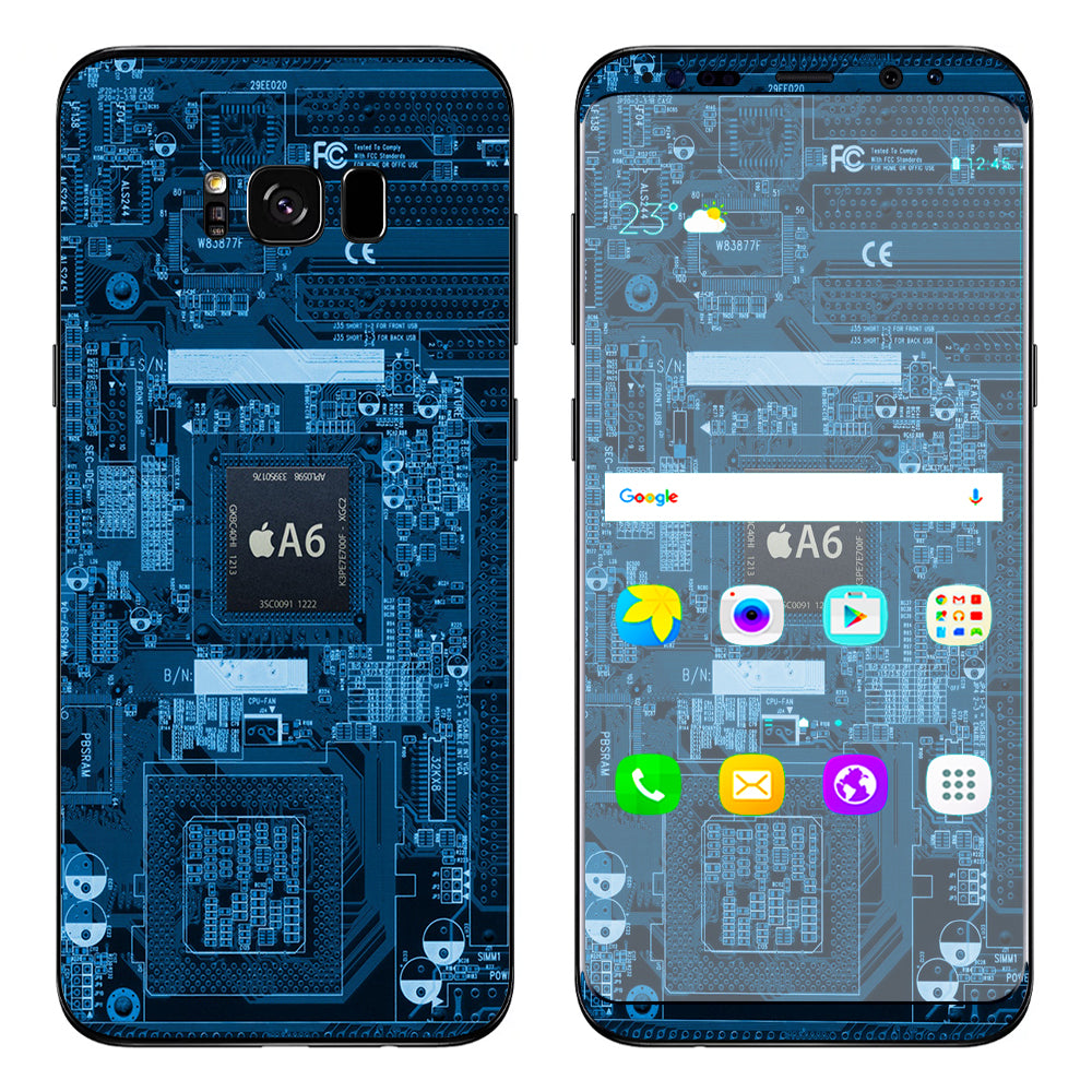  Circuit2 Blue Samsung Galaxy S8 Plus Skin