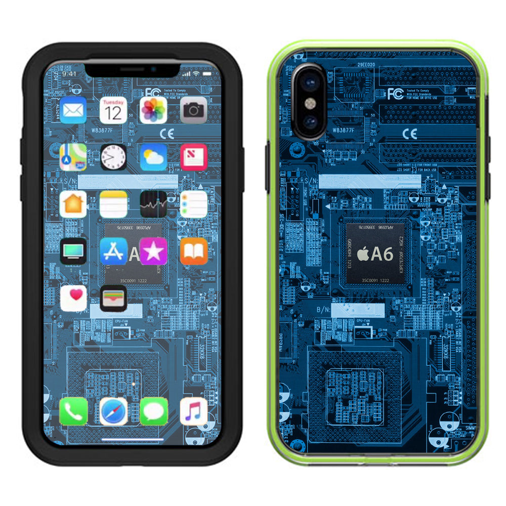  Circuit2 Blue Lifeproof Slam Case iPhone X Skin