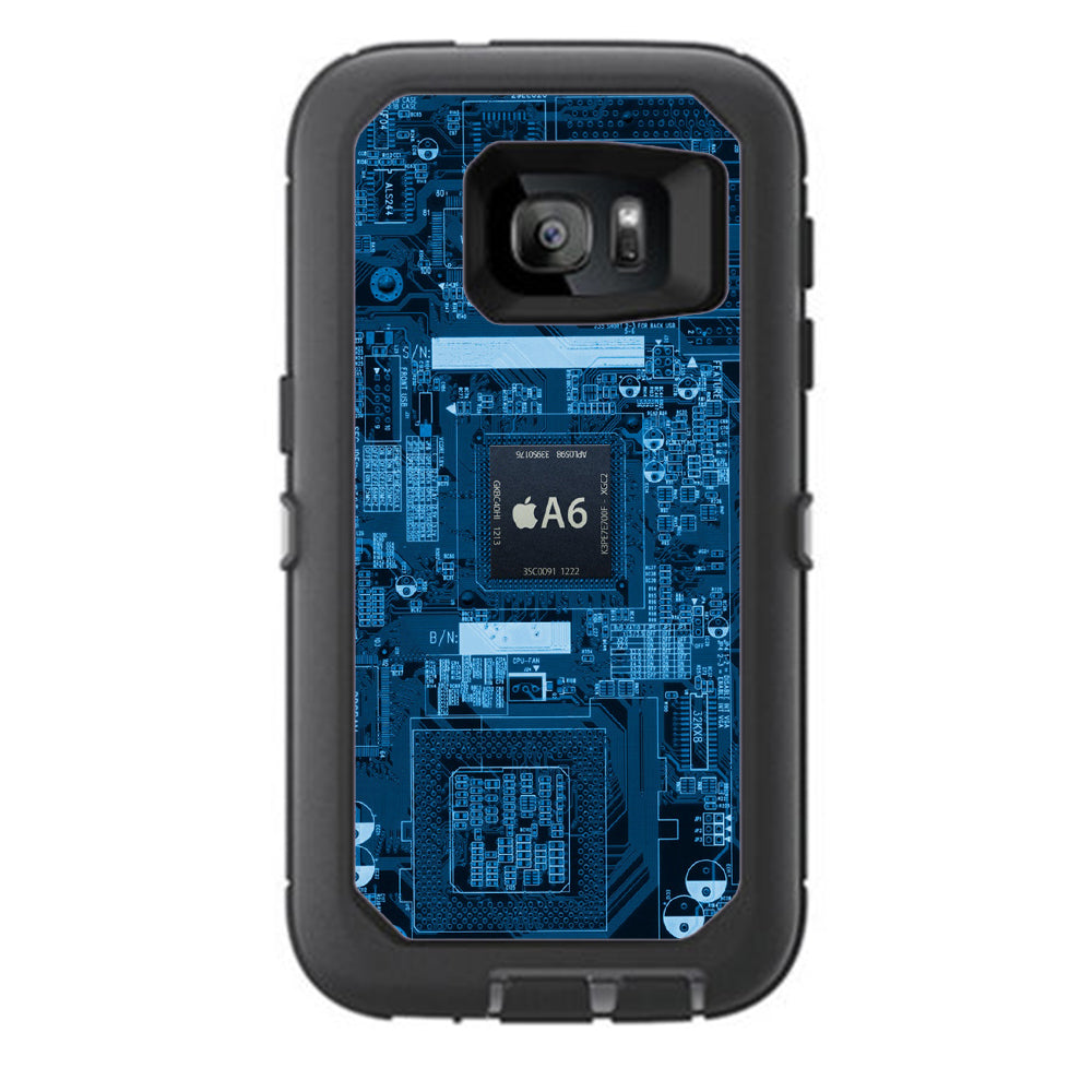  Circuit2 Blue Otterbox Defender Samsung Galaxy S7 Skin