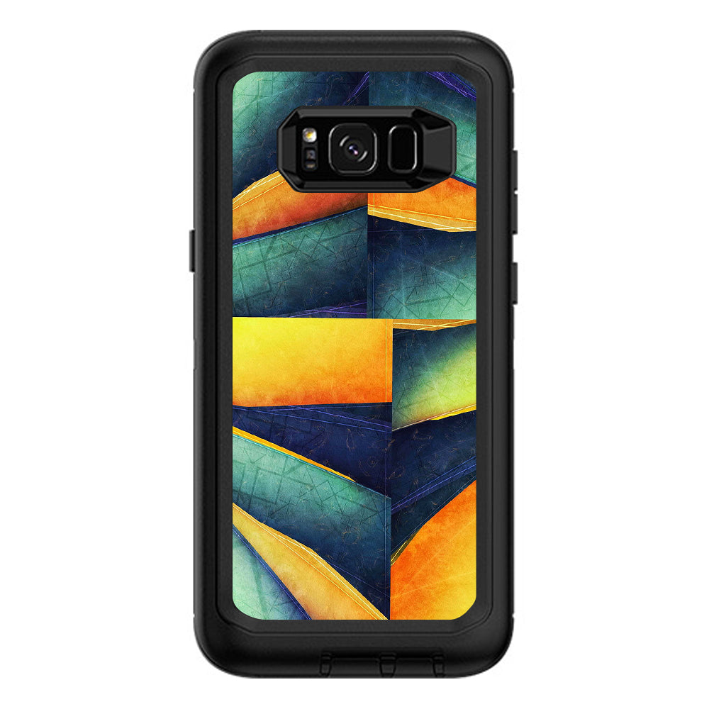  Cube Lines Otterbox Defender Samsung Galaxy S8 Plus Skin